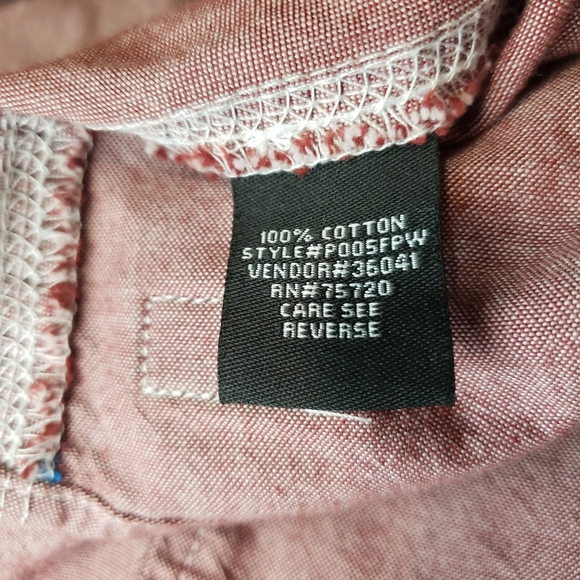 Outpost Makers Pink Heather Button-Up Shirt – Slim/Athletic Fit Size L - Picture 7 of 9